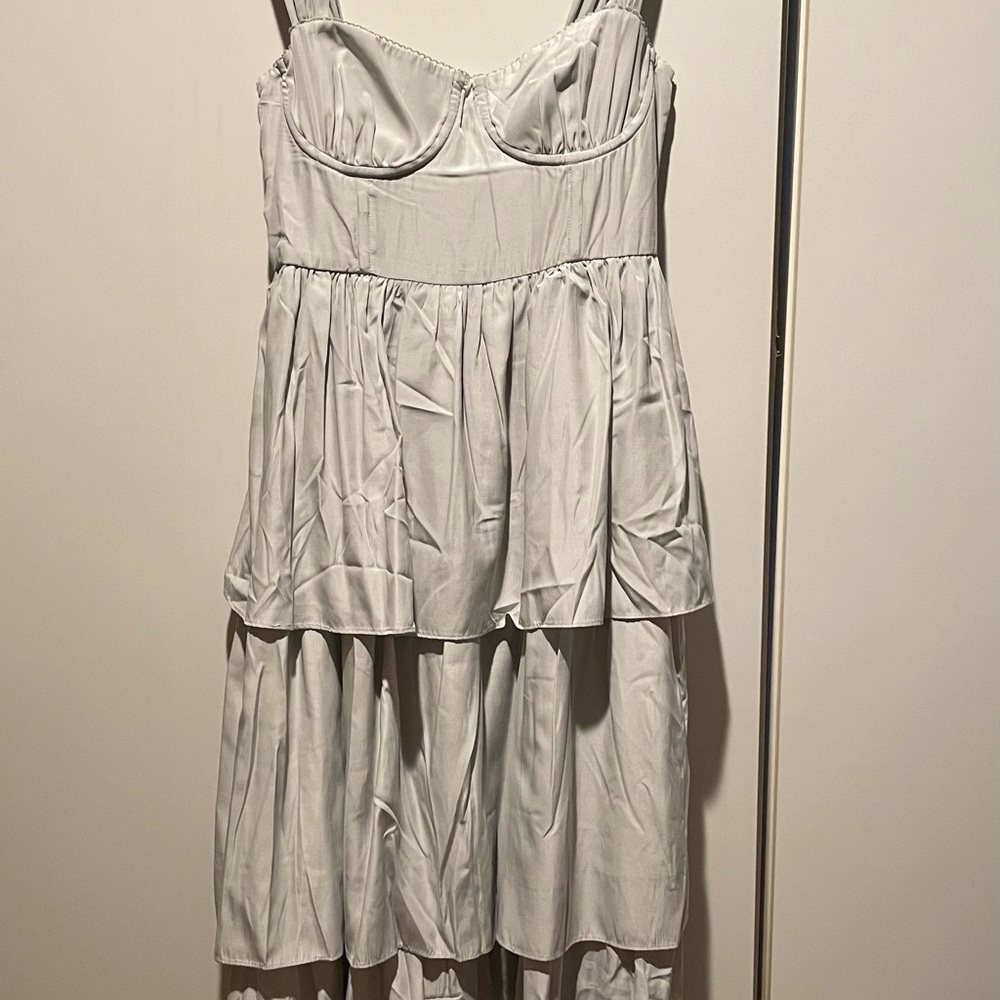 Elegant White Tiered Dress